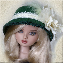 Robert Tonner's Ellowyne Green felted doll hat