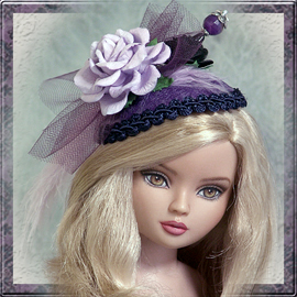 Purple Doll hat fascinators