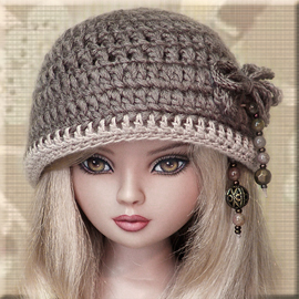 crochete doll hat