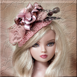 Pink doll hat fascinator