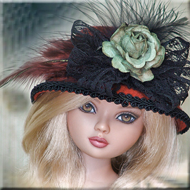 Red doll hats