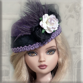 Purple doll hat